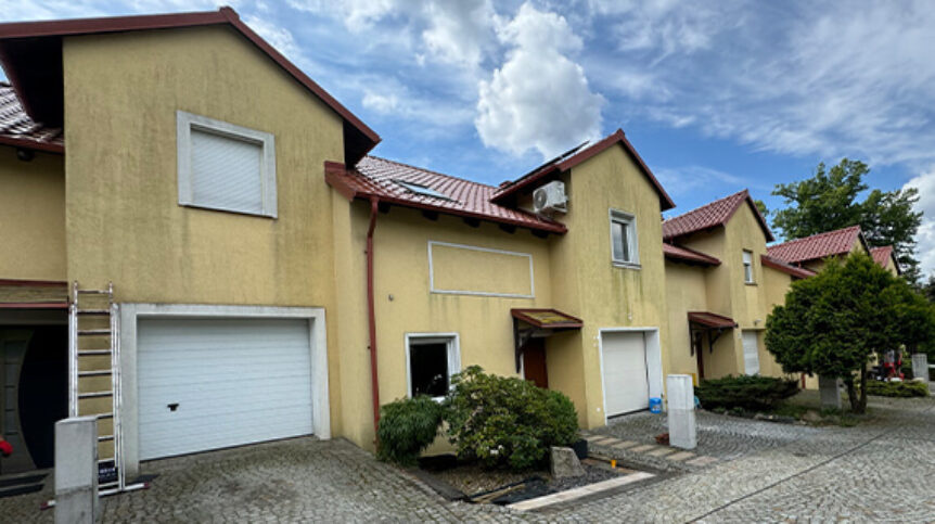 Czyszczenie i malowanie elewacji domków szeregowych czyszczenie dachu zielona góra