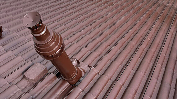 pomalowany dach efekt