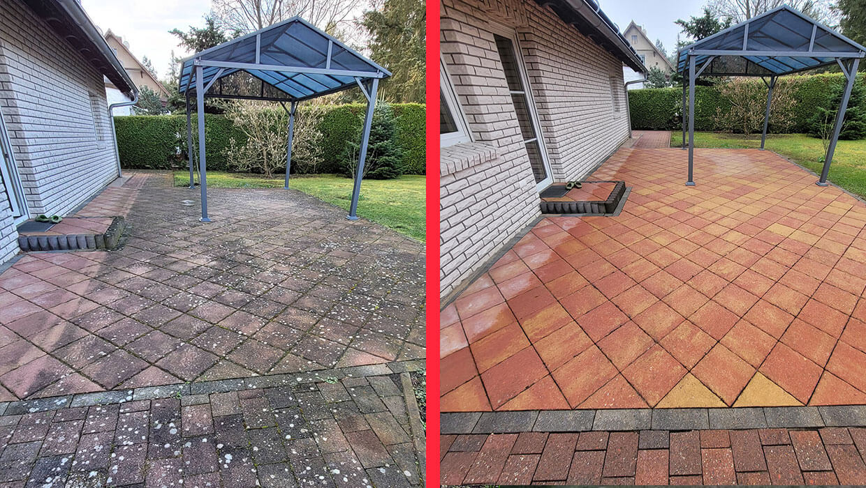 czyszczenie kostki brukowej Woltersdorf Niemcy