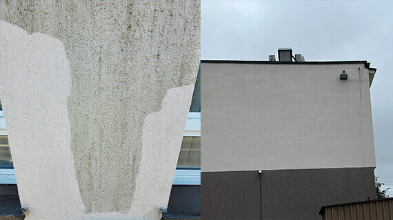 Czyszczenie, malowanie elewacji budynku