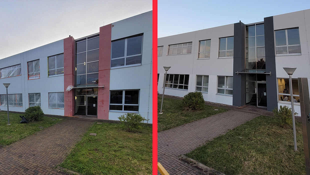 malowanie elewacji fabryki Zittau