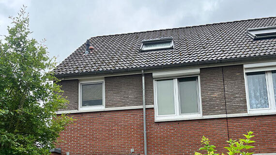 Dach do czyszczenia i malowania przed po