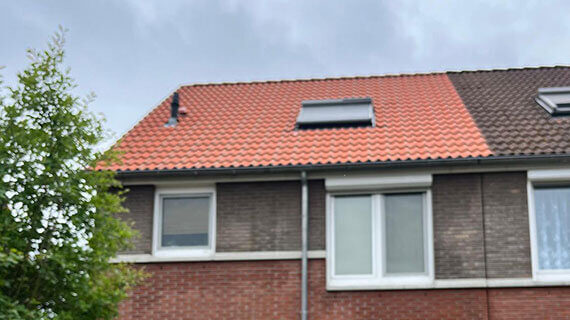 Dach do czyszczenia i malowania przed po