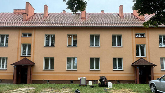 Czyszczenie elewacji w Gubinie Czyszcznie elewacji w Gubicie przed po