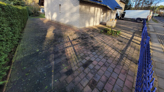 Czyszcznie kostki przed i po - Woltersdorf