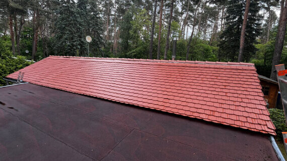 Po myciu i impregnacji dachu Fichtenwalde Mycie dachu Fichtenwalde