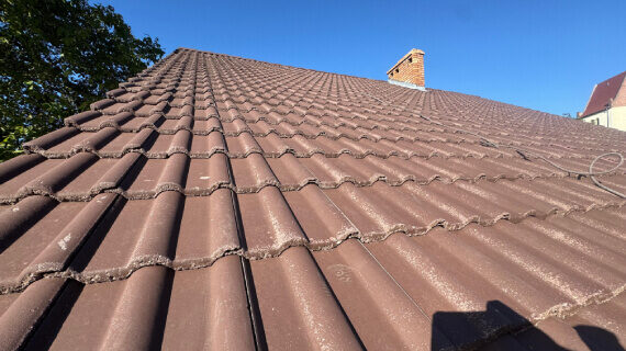 Wichów - mycie, malowanie dachu