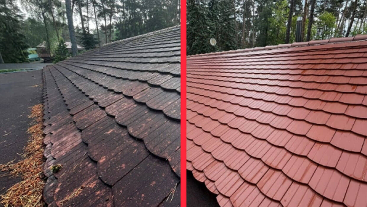 Mycie i impregnacja dachu w Fichtenwalde