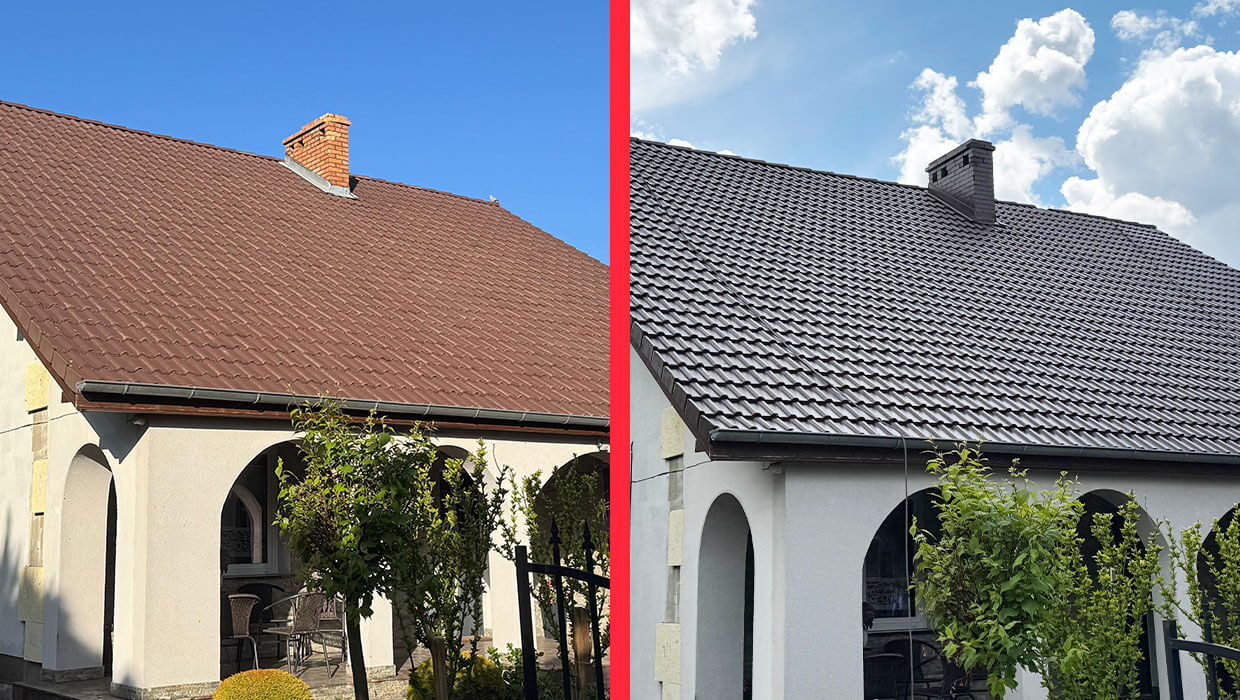 Mycie i malowanie dachu w Wichowie