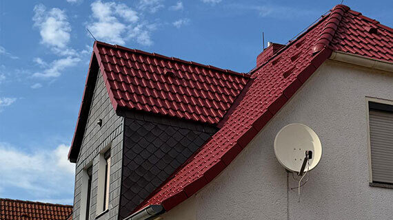 Belgern-Schildau - dach po malowaniu-kolor-oxidrot Belgern-Schildau - firma do malowania dachu