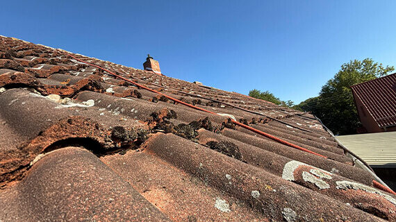 Dach do czyszczenia - Dessau-Rosslau Mycie i malowanie dachu w Dessau-Rosslau - przed i po