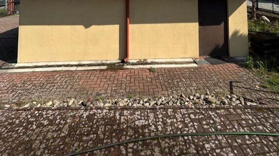 Czyszcznie elewacji w Krośnie Odrzańskim przed i po