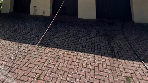 Przed czyszczeniem kostki brukowej Krosno Odrz