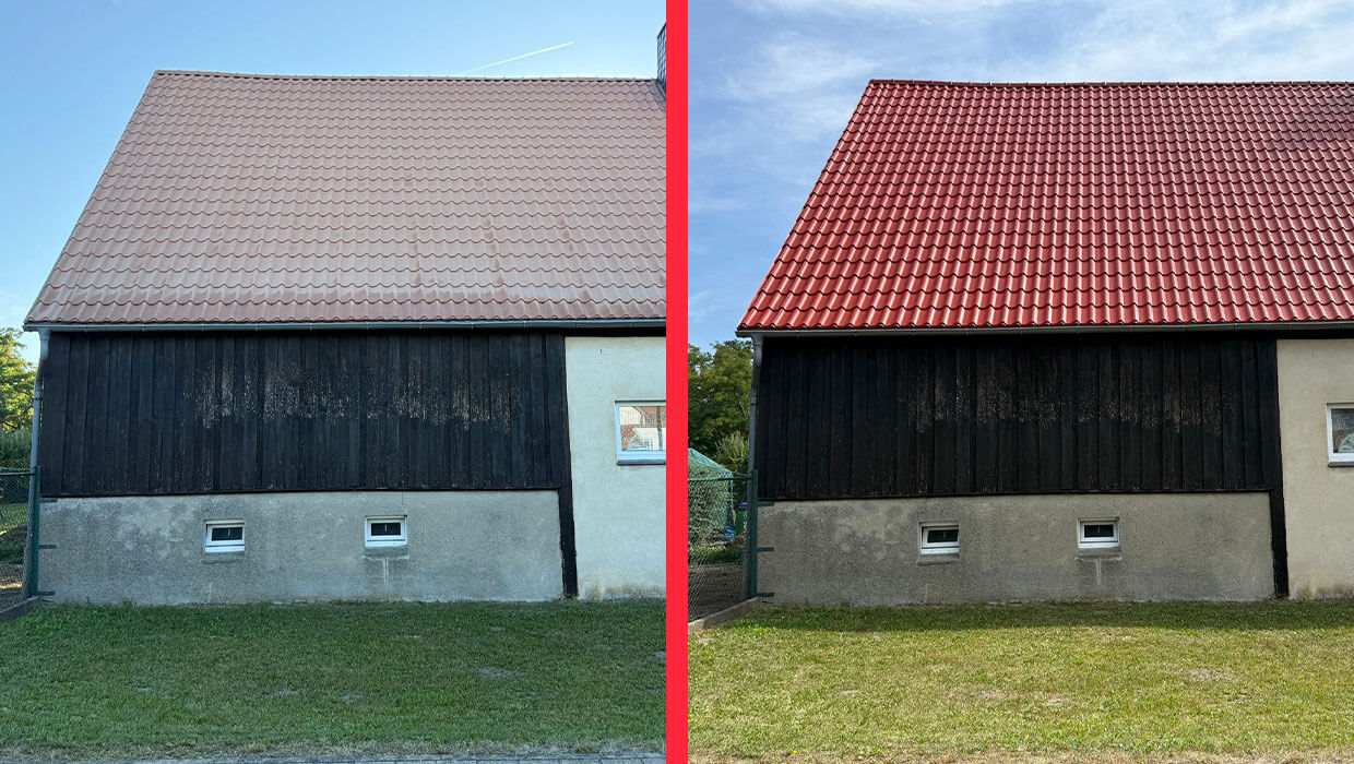 Dwukrotne malowanie dachu w Kodersdorf