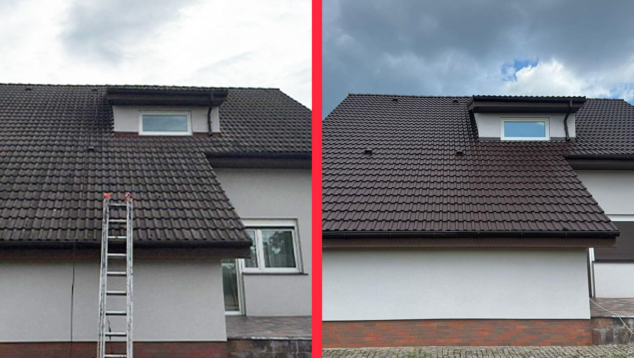 Modrzyca mycie malowanie dachu