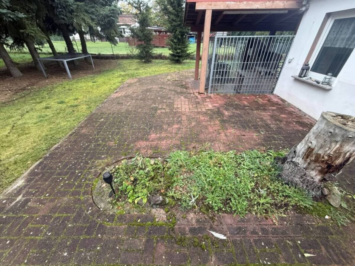 Przed czyszczeniem kostki brukowej Przed czyszczeniem kostki brukowej