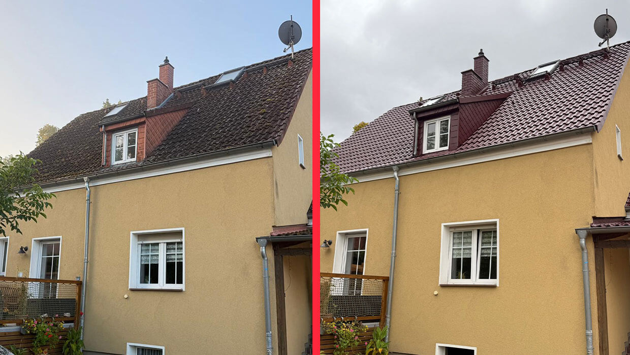 Mycie i malowanie dachu w Roskow