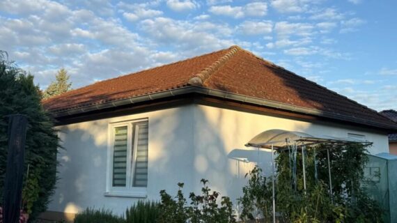 Przed malowaniem dachu Sömnitzer Ring, Jahnatal-3 Mycie dachu w Jahnatal - przed / po