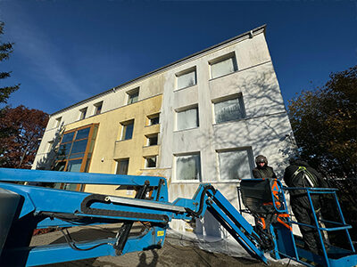 gruntowanie-podloza-elewacji gruntowanie podłoża pod malowanie