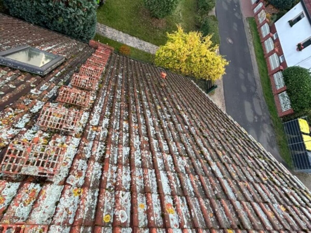 Czyszczenie dachu w Möser - przed Czyszczenie dachu w Möser - przed