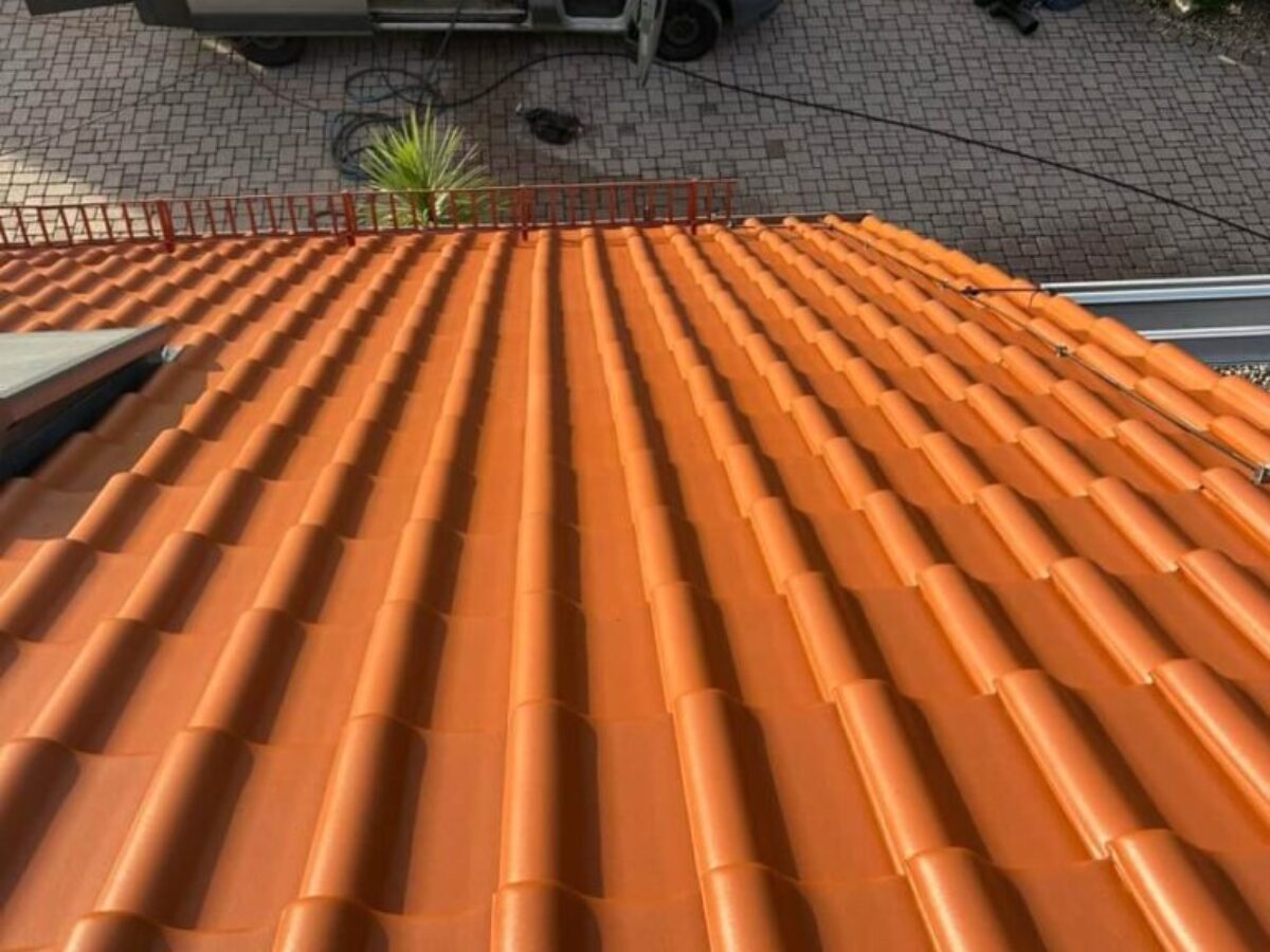 Efekt po czyszczeniu dachu w Radibor Efekt po czyszczeniu dachu w Radibor