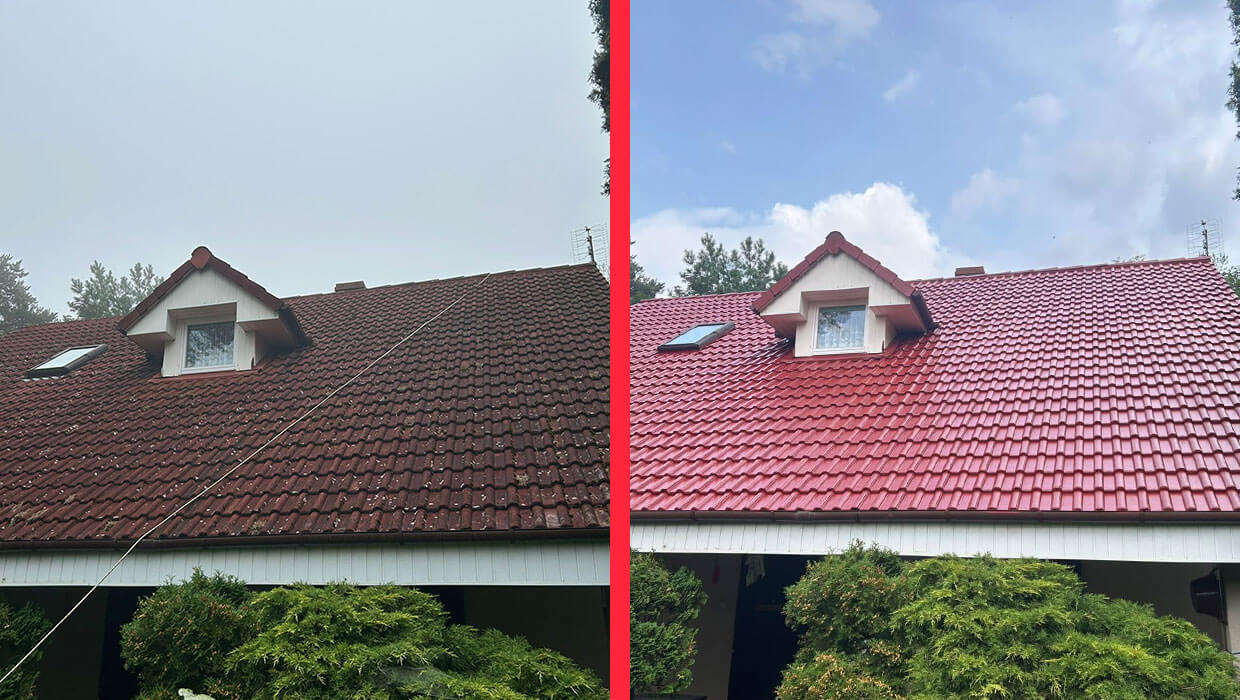 Malowanie dachu w Jeziorna