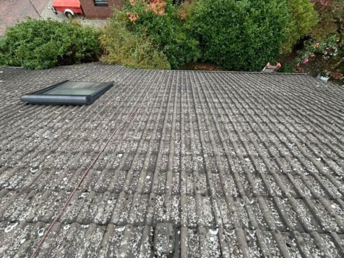 Stan dachu przed myciem i malowaniem w Gifhorn