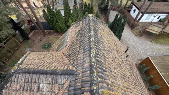 Mycie dachu z nalotów