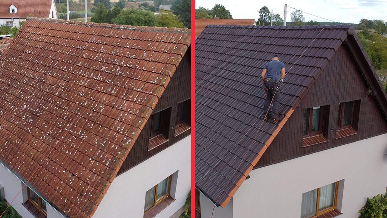 Czyszczenie i malowanie dachu w Świebodzinie